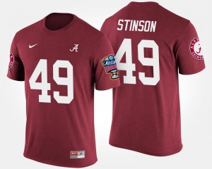 #49 Ed Stinson University of Alabama Crimson Men T-Shirt Bowl Game Sugar Bowl 262112-797