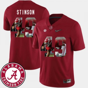 #49 Ed Stinson University of Alabama Crimson Men's Jerseys Pictorial Fashion Football 898738-369
