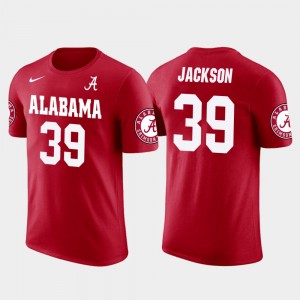 #39 Eddie Jackson Bama Red Men T-Shirt Future Stars Chicago Bears Football 325182-102