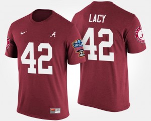#42 Eddie Lacy Bama Crimson Men T-Shirt Bowl Game Sugar Bowl 898339-217
