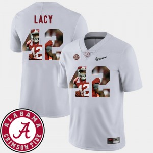 #42 Eddie Lacy Crimson White Men's Jerseys Pictorial Fashion Football 123188-758