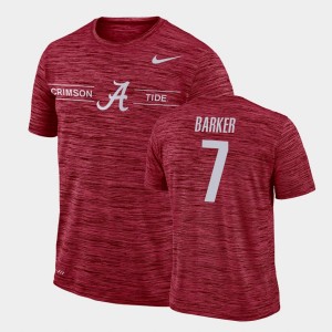 #7 Braxton Barker Crimson Crimson Men's T-Shirt GFX Velocity Sideline Legend Performance 295770-803