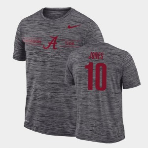#10 Mac Jones Crimson Gray Men T-Shirt GFX Velocity Sideline Legend Performance 637755-990