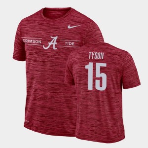 #15 Paul Tyson Alabama Crimson Men T-Shirt GFX Velocity Sideline Legend Performance 468514-394