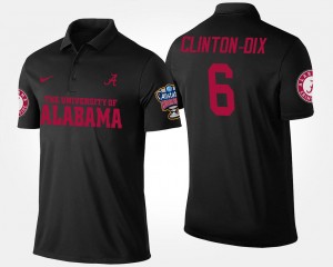 #6 Ha Ha Clinton-Dix Crimson Black Men's Polo Bowl Game Sugar Bowl Name and Number 589524-762