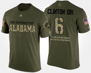 #6 Ha Ha Clinton-Dix Bama Camo Men's T-Shirt Military Short Sleeve With Message 273999-144