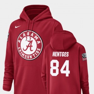 #84 Hale Hentges University of Alabama Crimson Mens Hoodie Champ Drive Football Performance 833066-437