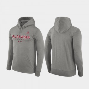 Alabama Crimson Tide Heathered Gray Mens Hoodie Football Practice Performance 323390-103