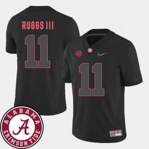 #11 Henry Ruggs III Roll Tide Black Mens Jerseys College Football 2018 SEC Patch 397501-616