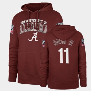 #11 Henry Ruggs III Alabama Crimson Tide Cardinal Men's Hoodie Double Decker Headline 355979-562