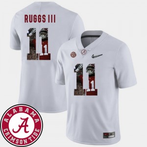 #11 Henry Ruggs III Alabama White Mens Jerseys Pictorial Fashion Football 728464-495