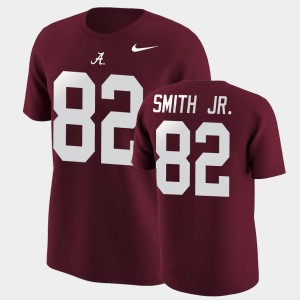 #82 Irv Smith Jr. Bama Crimson Men's T-Shirt College Football Name & Number 304934-894