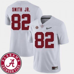 #82 Irv Smith Jr. University of Alabama White Men Jerseys College Football 2018 SEC Patch 672010-531
