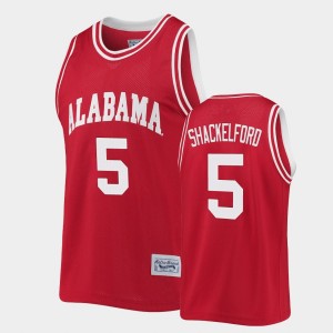 #5 Jaden Shackelford University of Alabama Crimson Mens Jersey Commemorative Basketball Classic 341085-350