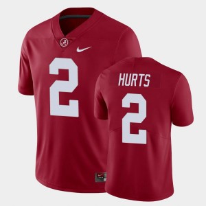 #2 Jalen Hurts Alabama Crimson Tide Crimson Mens Jersey Limited Game 458436-737