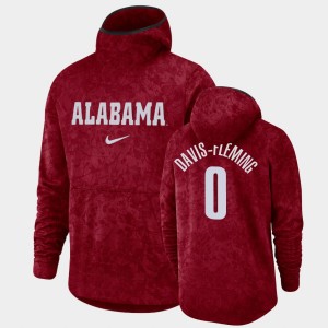 #0 Javian Davis-Fleming Alabama Crimson Tide Crimson Men Hoodie Basketball Spotlight Pullover Team Logo 559342-384