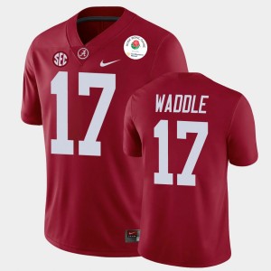 #17 Jaylen Waddle Alabama Crimson Mens Jersey 2021 Rose Bowl College Football 384627-656