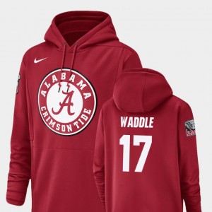 #17 Jaylen Waddle Bama Crimson Men Hoodie Champ Drive Football Performance 405142-742