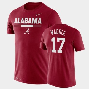 #17 Jaylen Waddle Roll Tide Crimson Men T-Shirt Team DNA Legend Performance 560685-914