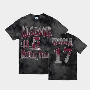 #17 Jaylen Waddle Roll Tide Black Men T-Shirt Vintage Tubular High School 283244-900