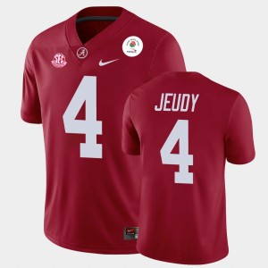 #4 Jerry Jeudy Roll Tide Crimson Mens Jerseys 2021 Rose Bowl Champions 520488-345