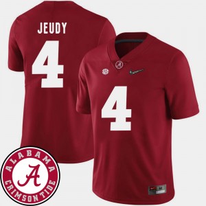 #4 Jerry Jeudy Bama Crimson Men's Jerseys College Football 2018 SEC Patch 645059-279