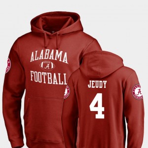 #4 Jerry Jeudy Alabama Crimson Tide Crimson Men's Hoodie Neutral Zone College Football 960542-363