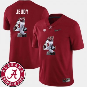 #4 Jerry Jeudy Alabama Crimson Tide Crimson Men Jersey Pictorial Fashion Football 691215-783