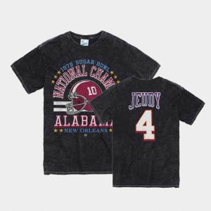 #4 Jerry Jeudy University of Alabama Black Men's T-Shirt Vintage Tubular 1979 Sugar Bowl 955719-113