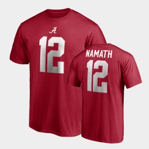 #12 Joe Namath Alabama Crimson Men's T-Shirt College Legends Name & Number 654289-477