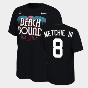 #8 John Metchie III The Tide Black Men T-Shirt 2021 National Championship Bound College Football Playoff 737766-779