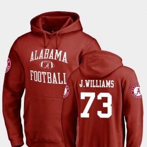 #73 Jonah Williams Bama Crimson Mens Hoodie Neutral Zone College Football 634076-856