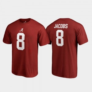 #8 Josh Jacobs University of Alabama Crimson Men T-Shirt College Legends Name & Number 800622-157