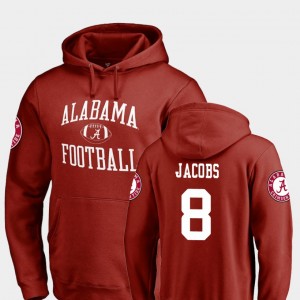 #8 Josh Jacobs Crimson Crimson Men's Hoodie Neutral Zone College Football 567588-479