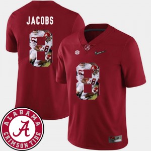 #8 Josh Jacobs The Tide Crimson Men's Jerseys Pictorial Fashion Football 481056-344