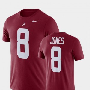 #8 Julio Jones Bama Crimson Mens T-Shirt Name and Number Football Performance 463659-367