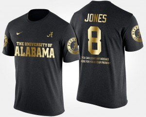 #8 Julio Jones Bama Black Men T-Shirt Gold Limited Short Sleeve With Message 307834-794