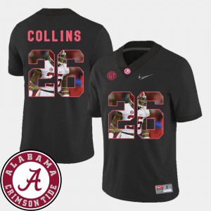 #26 Landon Collins Bama Black Men's Jersey Pictorial Fashion Football 662583-657