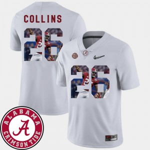 #26 Landon Collins Crimson White Mens Jerseys Pictorial Fashion Football 476579-226