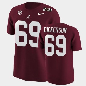 #69 Landon Dickerson Bama Crimson Mens T-Shirt 2020 National Champions Game 569142-182