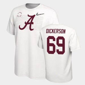 #69 Landon Dickerson Crimson White Men T-Shirt College Football Playoff 891796-202