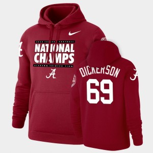 #69 Landon Dickerson The Tide Crimson Men's Hoodie 2020 National Champions Pullover 891026-963