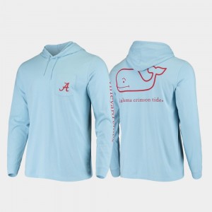 Crimson Light Blue Men's T-Shirt Whale Hooded Long Sleeve 448355-179