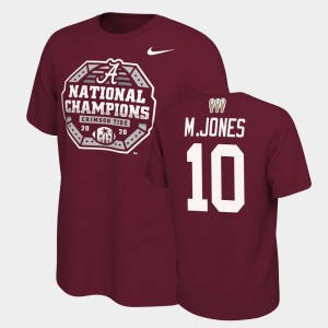 #10 Mac Jones Bama Crimson Mens T-Shirt 2020 National Champions 3X CFP 763593-697