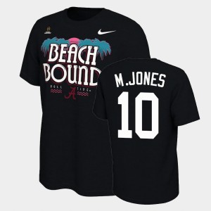 #10 Mac Jones Alabama Crimson Tide Black Mens T-Shirt 2021 National Championship Bound College Football Playoff 615138-402