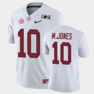 #10 Mac Jones University of Alabama White Men Jersey 2021 National Championship 2025-26 838835-560