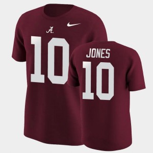#10 Mac Jones University of Alabama Crimson Men T-Shirt College Football Name & Number 988893-890