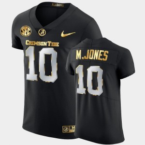 #10 Mac Jones The Tide Black Men Jersey Golden Edition 2020-21 Authentic 757166-828