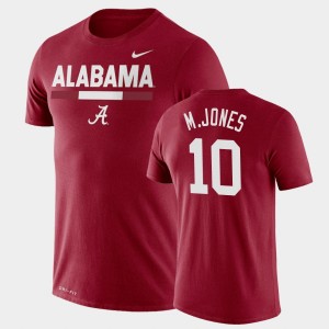 #10 Mac Jones Roll Tide Crimson Mens T-Shirt Team DNA Legend Performance 970119-527