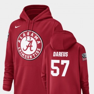 #57 Marcell Dareus Alabama Crimson Mens Hoodie Champ Drive Football Performance 261676-731